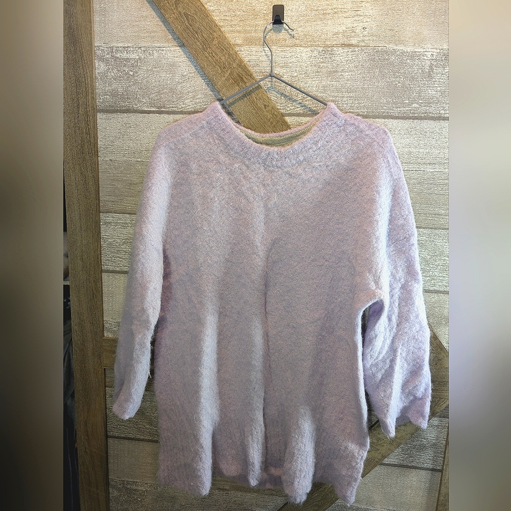 Cozy J. Crew Lilac Alpaca Sweater
